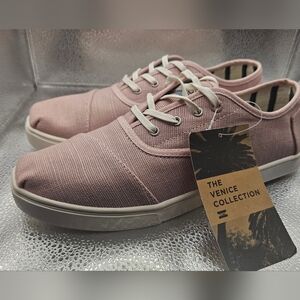 TOMS Venice Collection Canvas Sneakers Women’s US 9 Blush Pink Casual Shoes New
